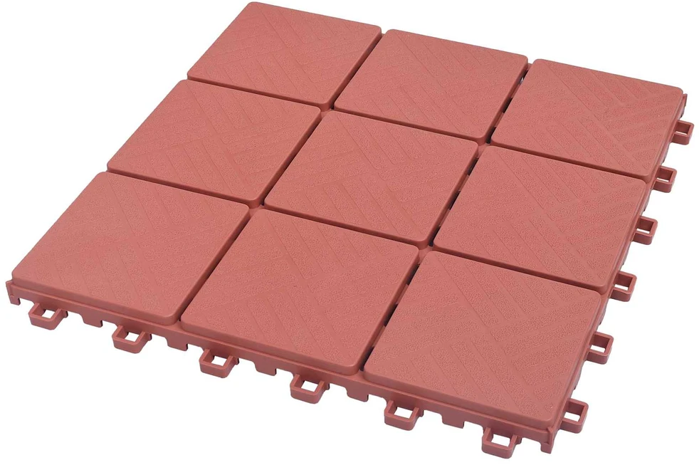 Terasinė Plytelė 10 vnt. Raudona 30,5 x 30,5 x 2,2 cm