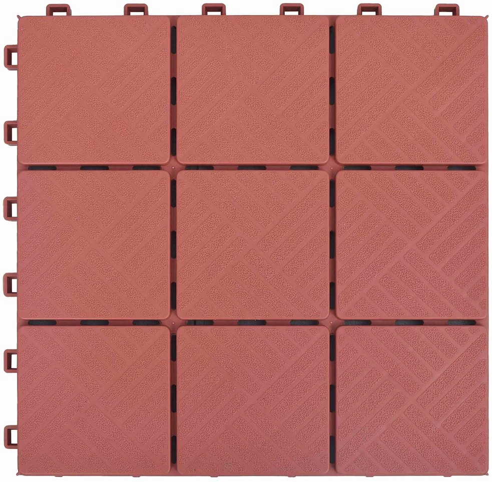 Terasinė Plytelė 10 vnt. Raudona 30,5 x 30,5 x 2,2 cm