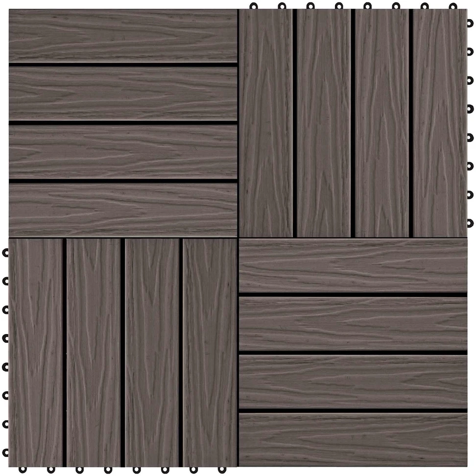 Terasinė Plytelė 11 vnt. Tamsiai rudas 30 x 30 cm WPC