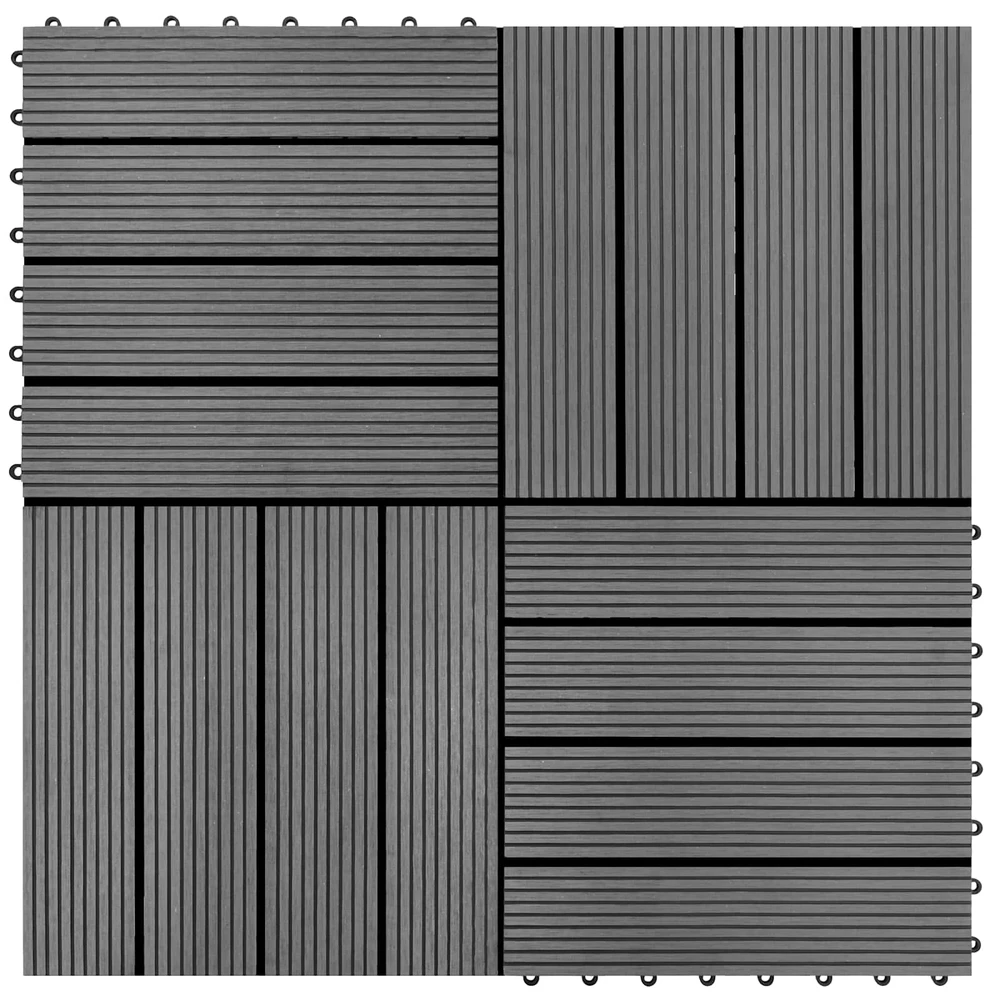 Terasinė Plytelė 22 vnt. Pilka 30 x 30 cm WPC