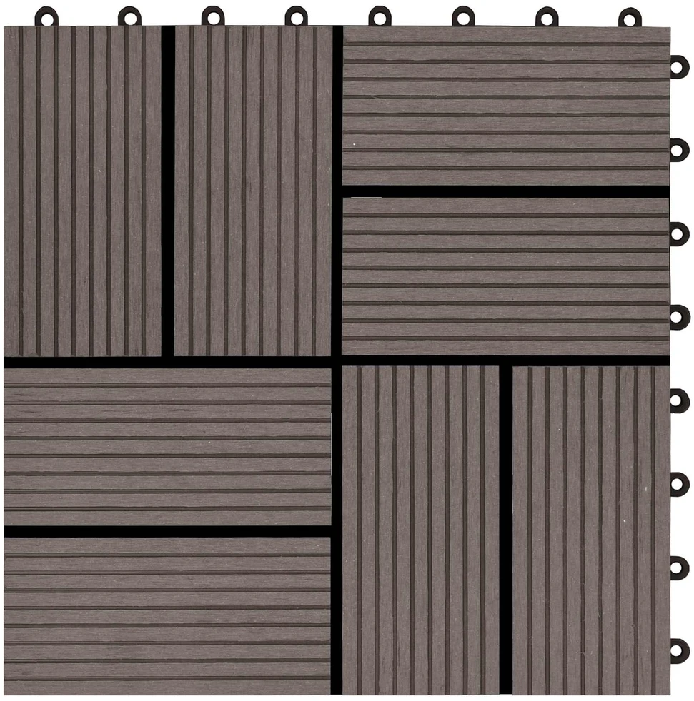 Terasinė Plytelė 22 vnt. Tamsiai rudas 30 x 30 cm WPC