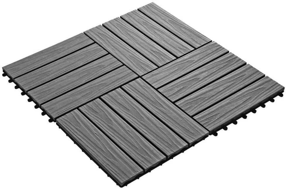 Terasinė Plytelė 3D dizainas 11 vnt. Pilka 30 x 30 cm WPC