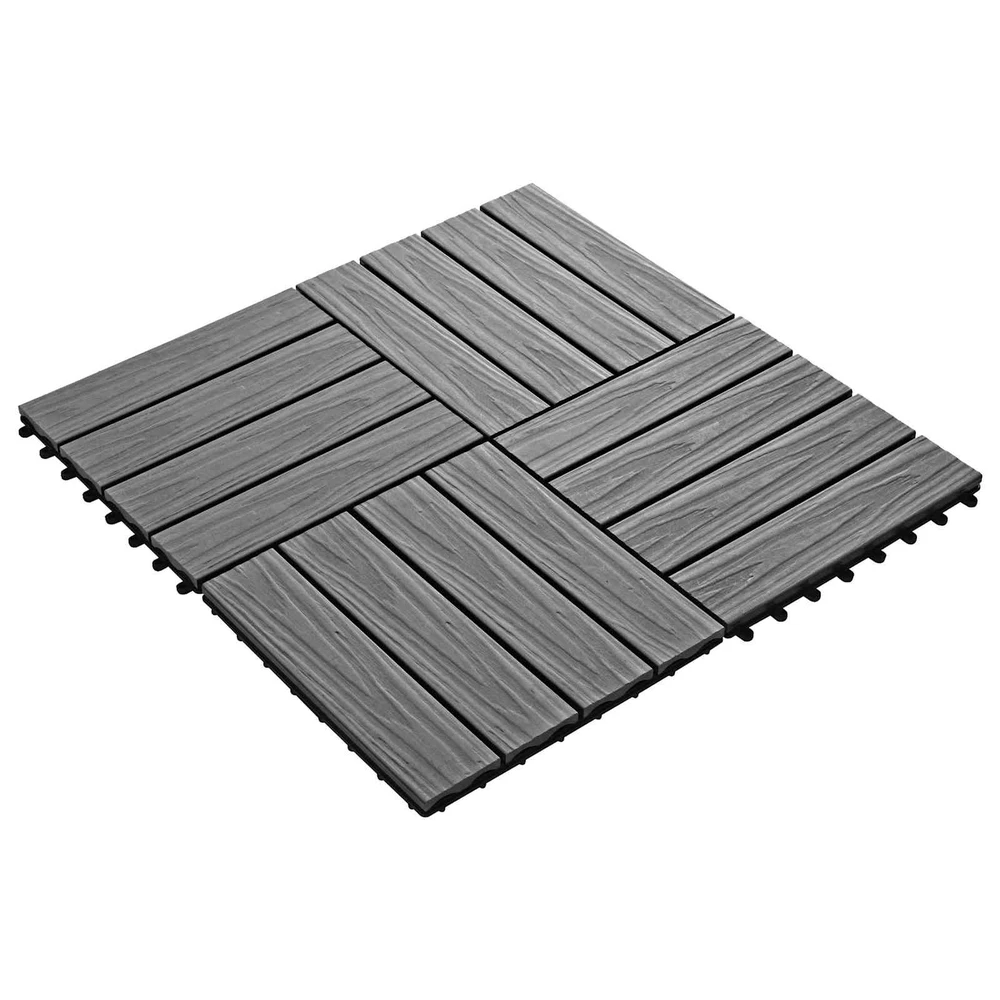 Terasinė Plytelė 3D dizainas 11 vnt. Pilka 30 x 30 cm WPC