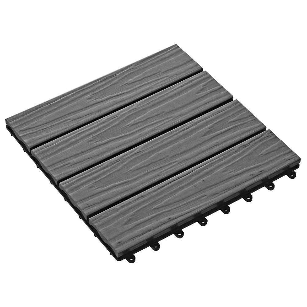 Terasinė Plytelė 3D dizainas 11 vnt. Pilka 30 x 30 cm WPC