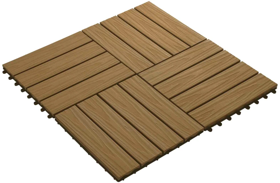 Terasinė Plytelė 3D dizainas 11 vnt. Tikmedis 30 x 30 cm WPC