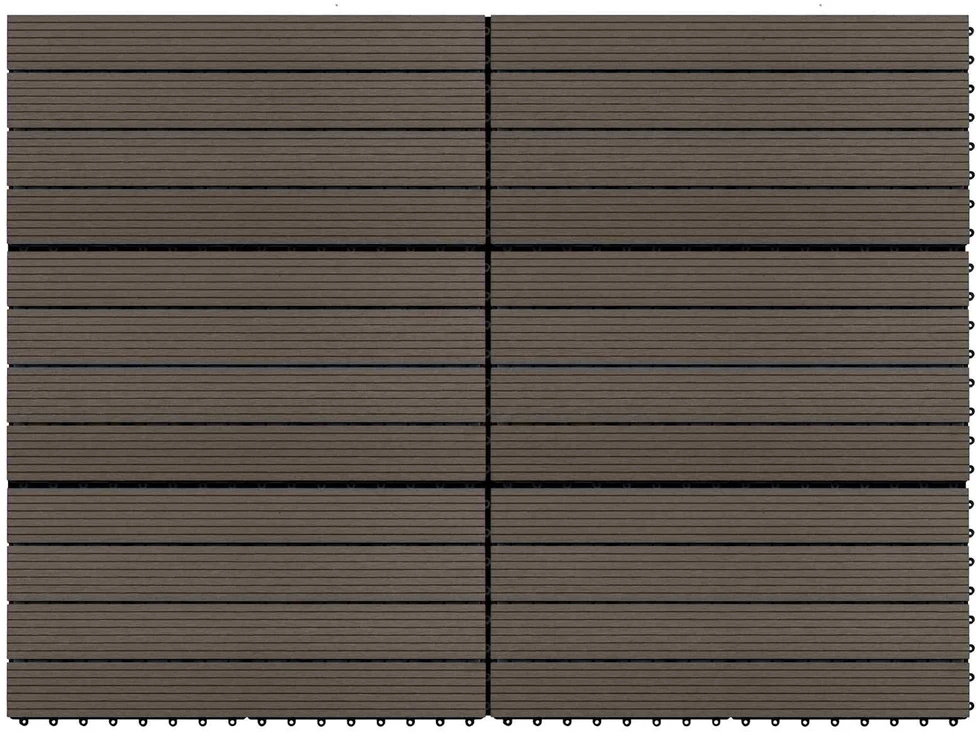 Terasinė Plytelė 6 vnt. Tamsiai rudas 60 x 30 cm WPC