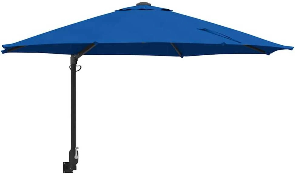Sodo skėtis 248 x 248 x 148 cm Poliesteris ir plienas Azurblau