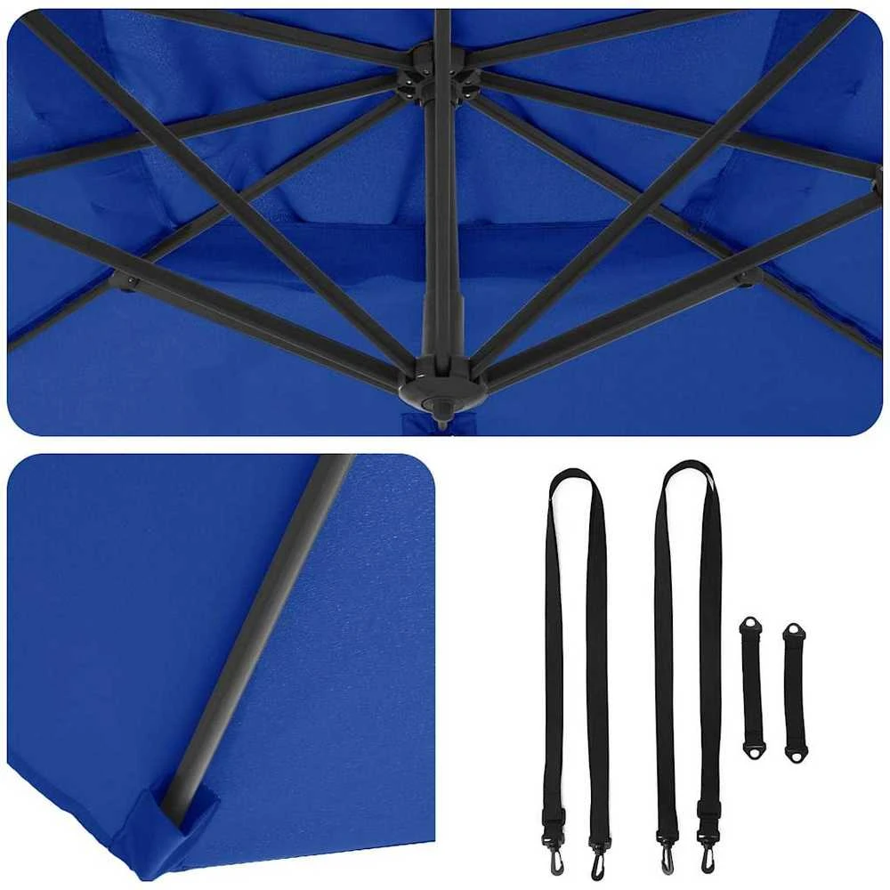 Roma Parasol Mėlyna 286 x 284 x 265 cm Aliuminis ir poliesteris