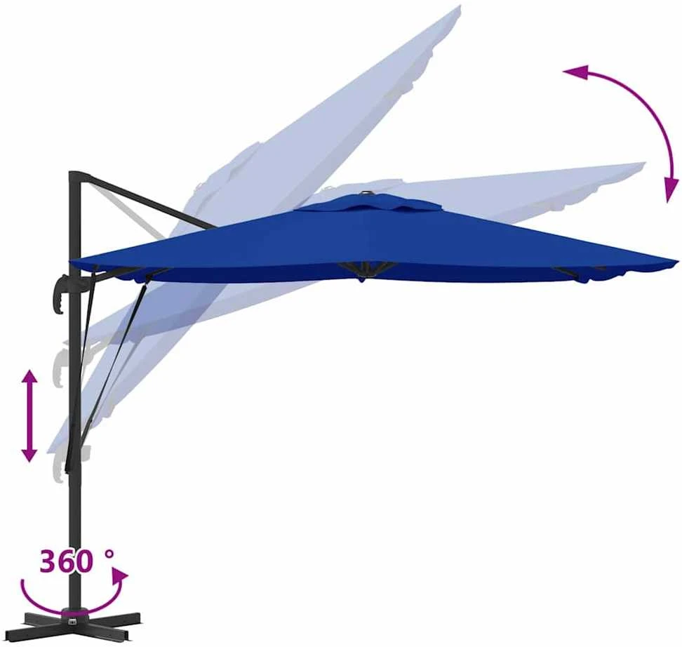 Roma Parasol Mėlyna 286 x 284 x 265 cm Aliuminis ir poliesteris