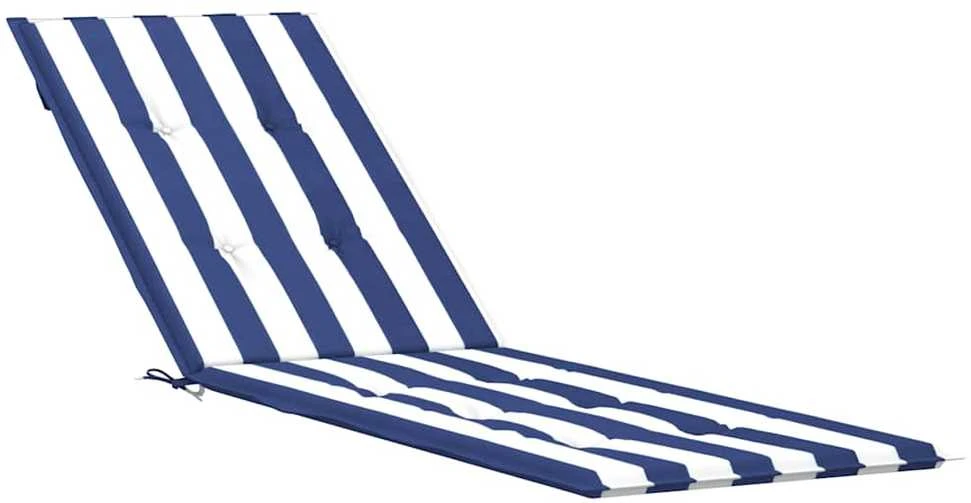 Terasos kėdės pagalvėlė, mėlyna ir balta, oksfordo audinys