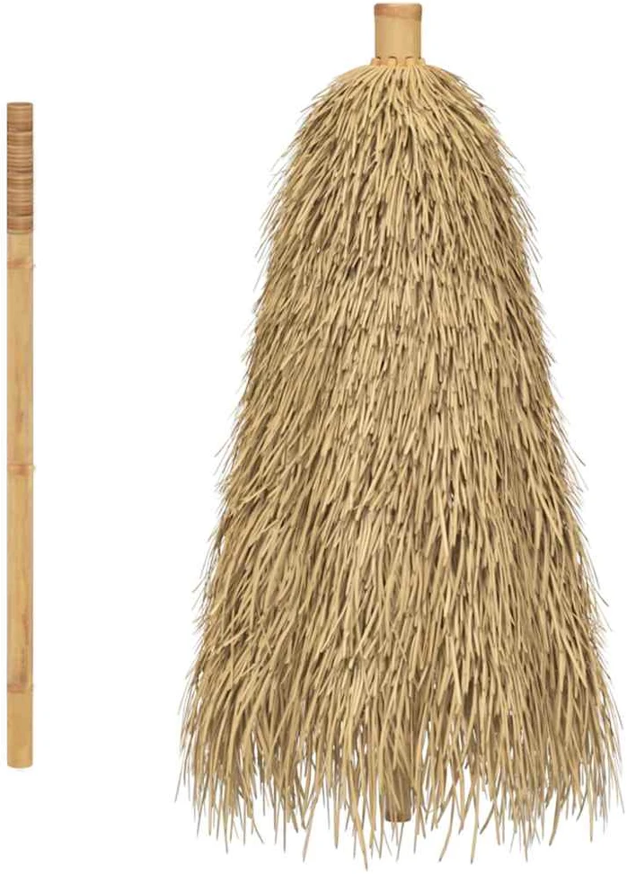 Tiki skėtis su banano lapo stogeliu, 180 cm, bambukas