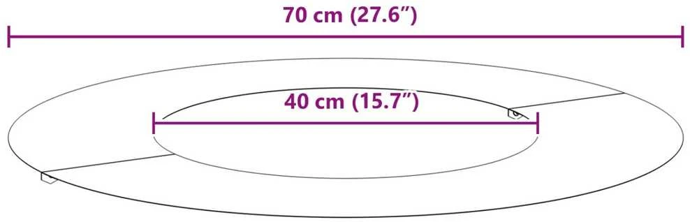 tinkamas plokščiam medžio žiedui Rūdijanti Ø40/70 cm