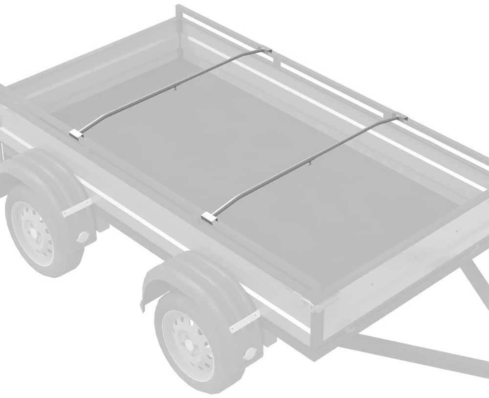 Tentų laikiklis priekaboms 2 Sidabrinė 136-218 cm Aliuminis