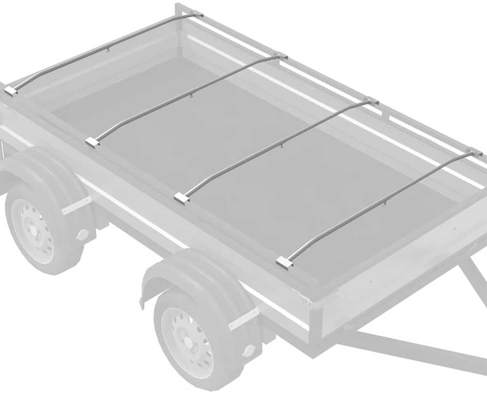 Tentų laikiklis priekaboms 4 Sidabrinė 136-218 cm Aliuminis