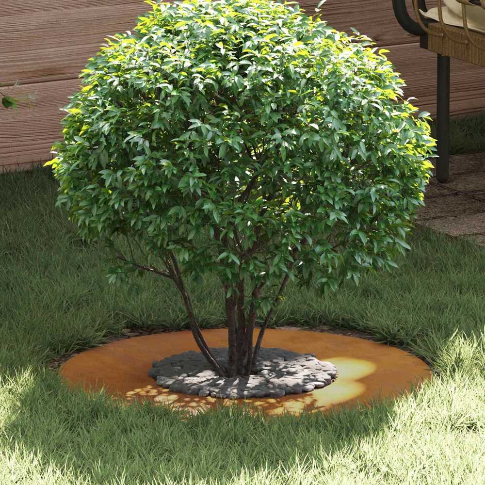 tinkamas plokštiems medžio žiedams 5 vnt. Rūdijanti Ø30/60 cm