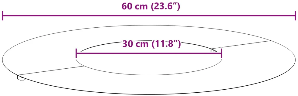 tinkamas plokštiems medžio žiedams 5 vnt. Rūdijanti Ø30/60 cm