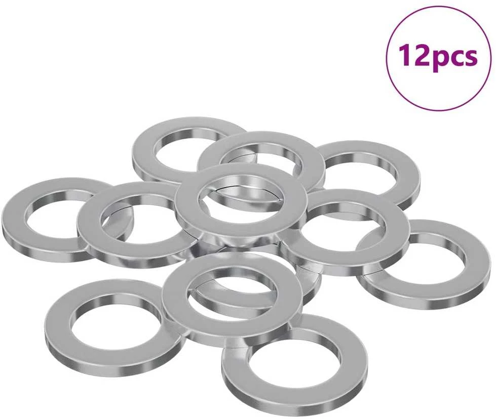 Plovimo įrankiai 12 vnt. Sidabro 10 x 10 x 1,2 mm Geležis