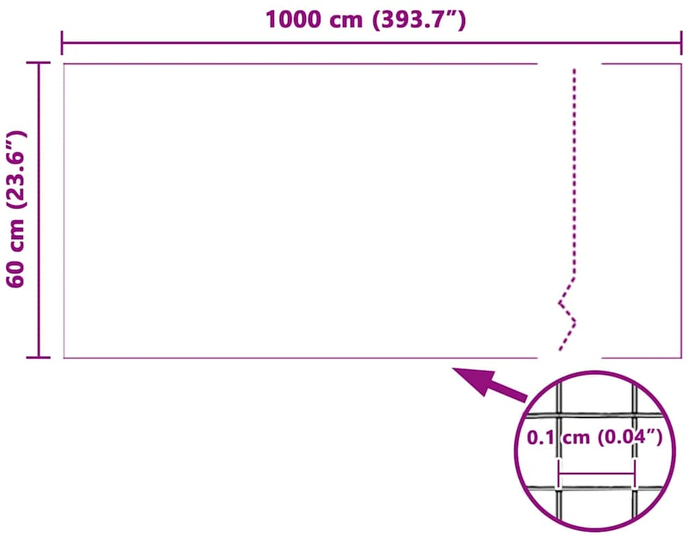Tinklas nuo vabzdžių Balta 60 x 1000 cm Stiklo pluoštas
