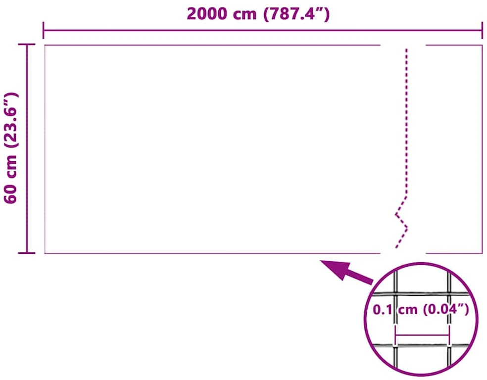 Tinklas nuo vabzdžių Balta 60 x 2000 cm Stiklo pluoštas