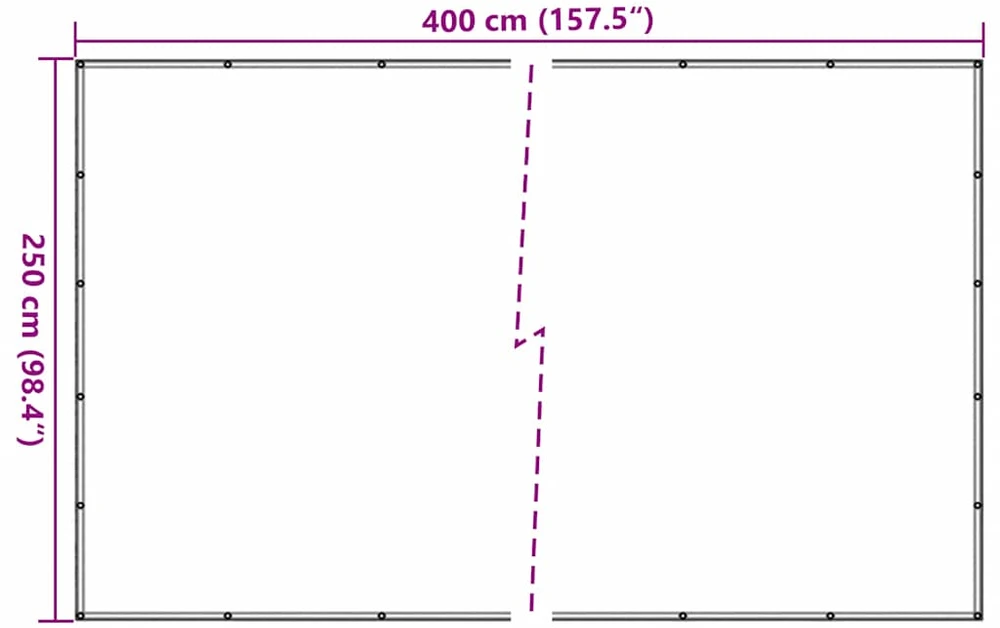 Tinklas priekabai, juodos spalvos, 2,5x4 m, HDPE