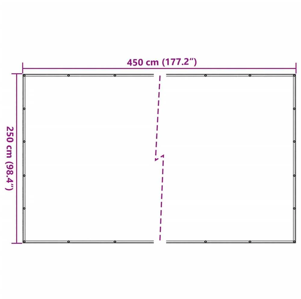 Tinklas priekabai, juodos spalvos, 2,5x4,5 m, HDPE