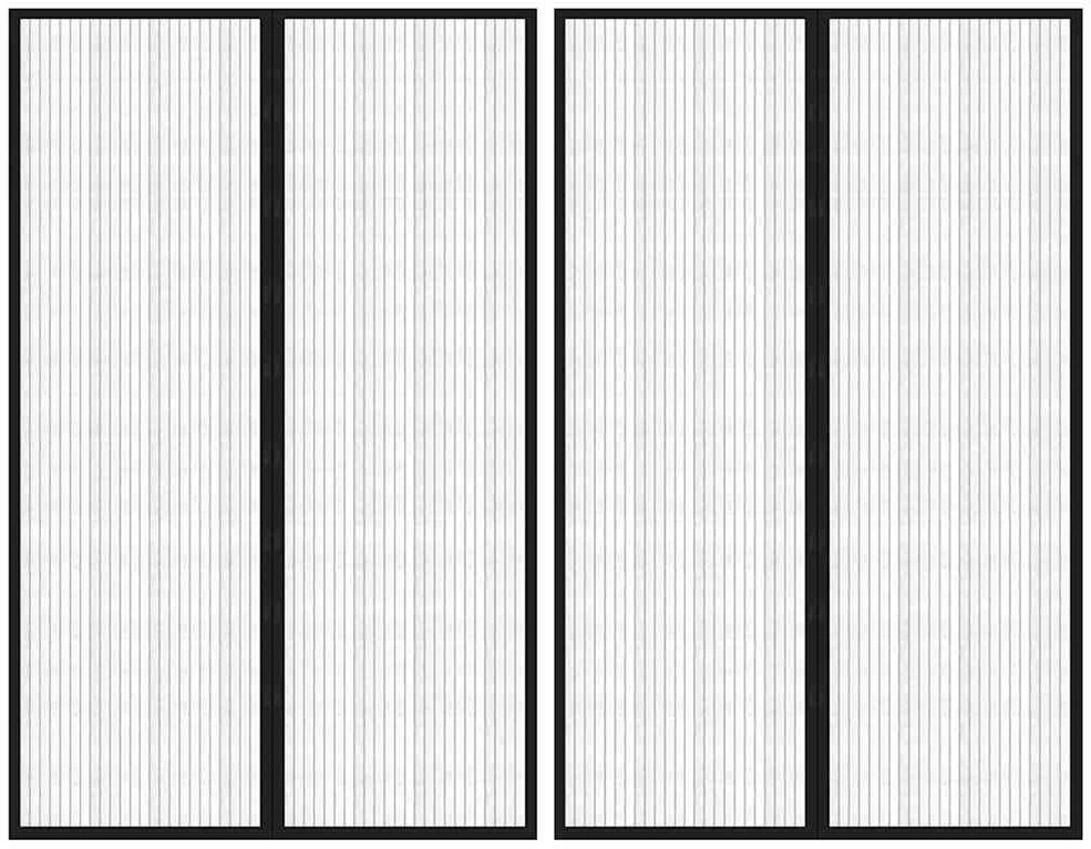 Tinkleliai nuo vabzdžių durims, 2vnt., juodi, 220x130cm