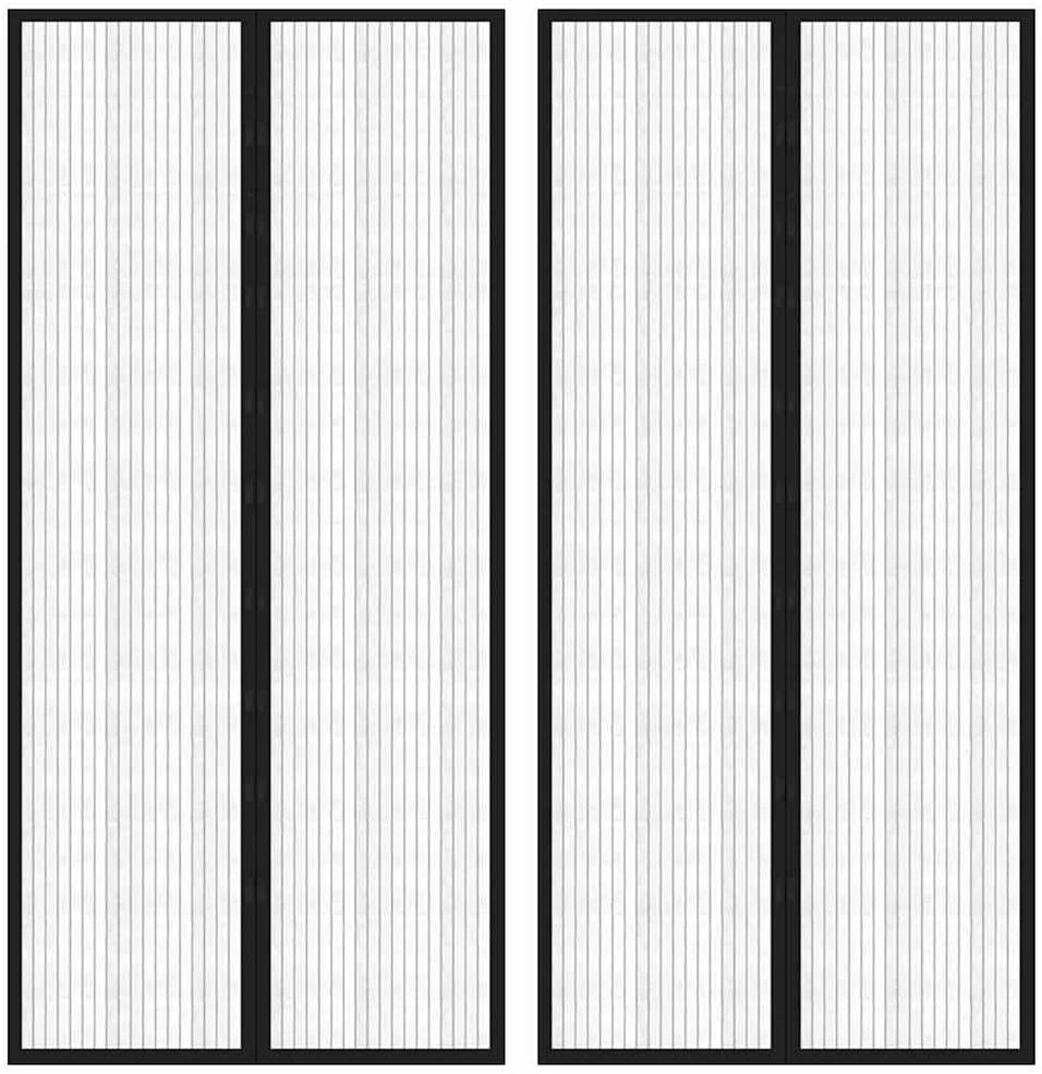 Tinkleliai nuo vabzdžių durims, 2vnt., juodi, 220x110cm