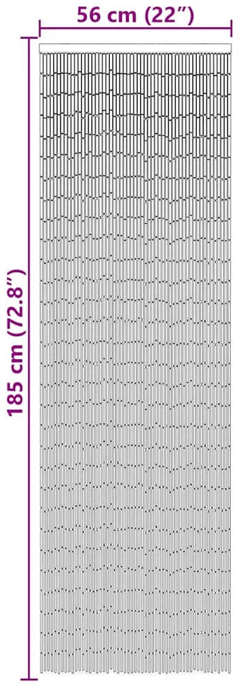Tinklelis nuo vabzdžių kemperio durims Tamsiai pilka 56x185 cm Bambukas