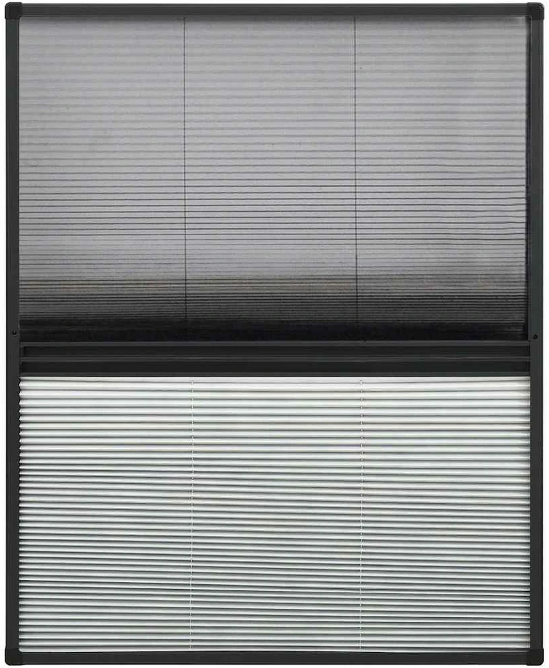 Tinklelis nuo vabzdžių langams, 80x100cm, aliuminis, plisuotas