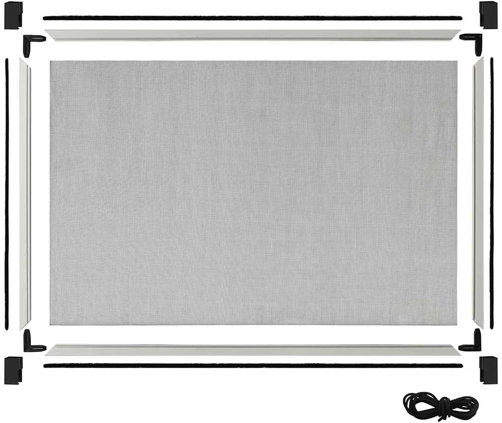 Tinklelis nuo vabzdžių langams, baltas, (75-143)x50cm