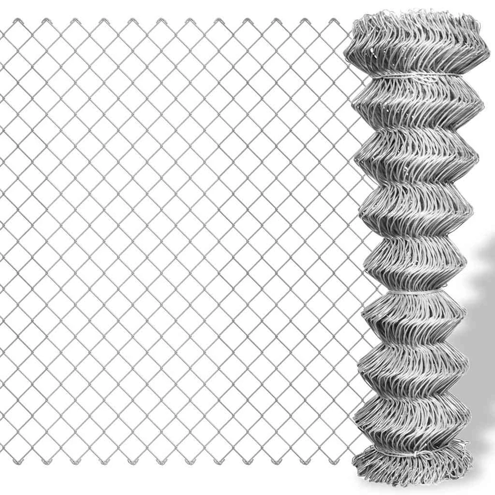 Tinklinė tvora, sidabrinė, 15x1,5m, galvanizuotas plienas