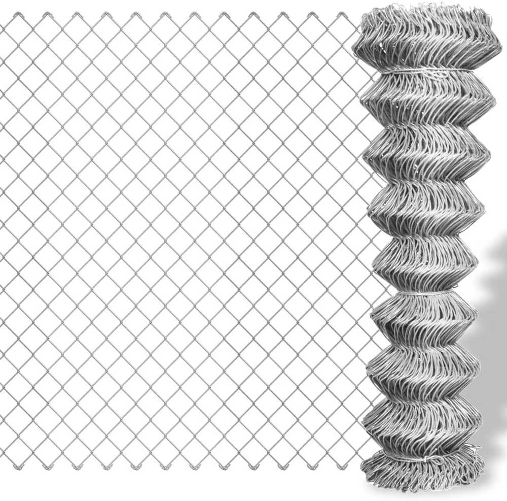Tinklinė tvora, sidabrinė, 15x1,5m, galvanizuotas plienas
