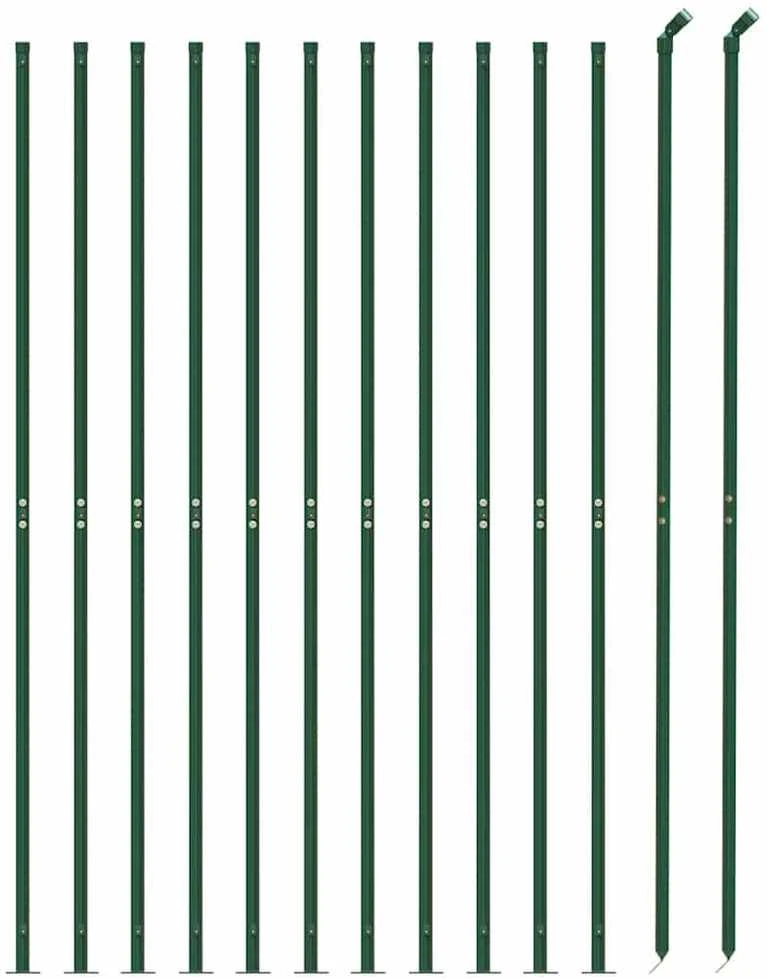 Tinklinė tvora su flanšais, žalios spalvos, 2,2x25 m