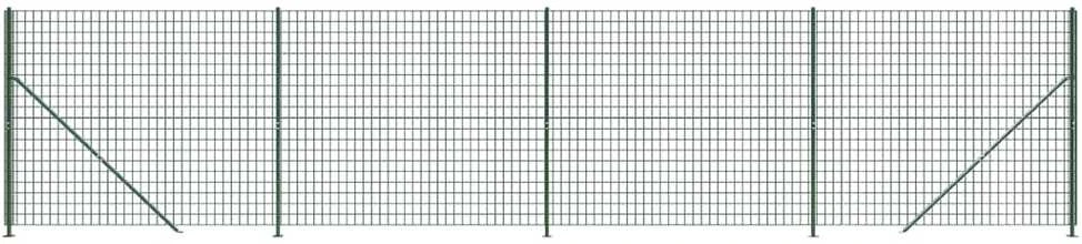 Tinklinė tvora su flanšais, žalios spalvos, 2,2x10m
