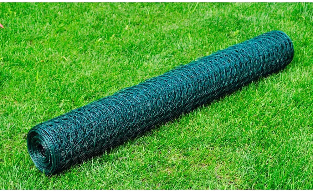 Tinklinė tvora, tamsiai žalia, 1x25m, plienas, šešiakampė