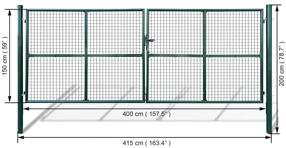 Tinkliniai sodo vartai, 415x200cm/400x150cm