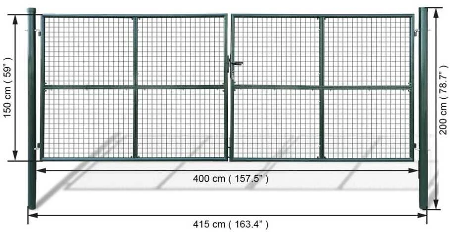 Tinkliniai sodo vartai, 415x200cm/400x150cm