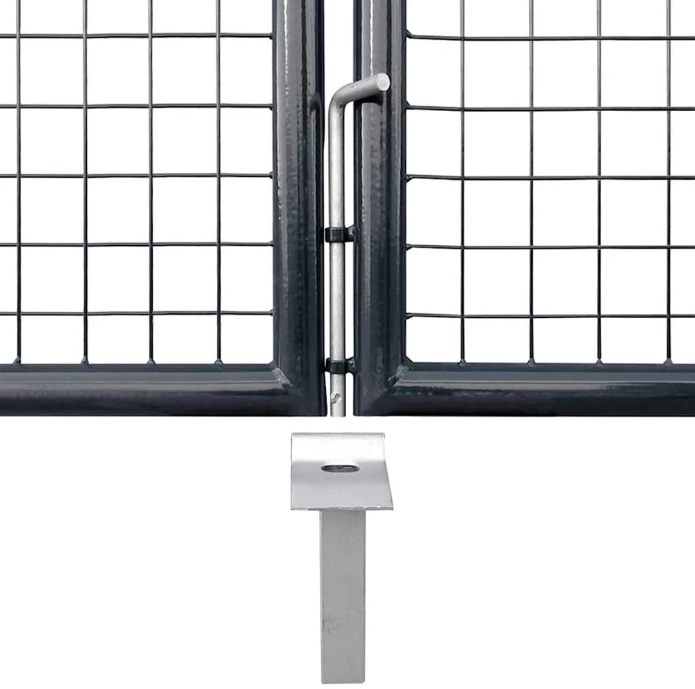 Tinkliniai sodo vartai, antracito spalvos, 400x175 cm, plienas