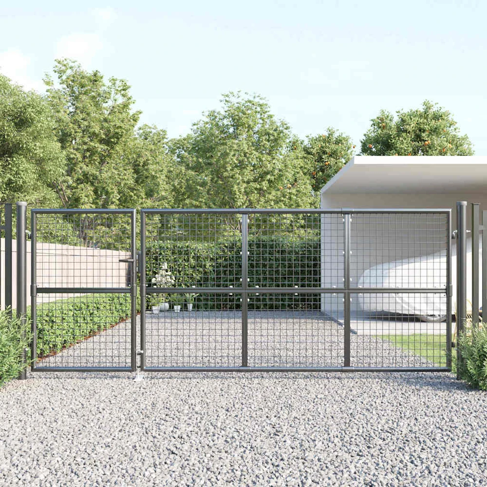 Tinkliniai sodo vartai, antracito spalvos, 350x175cm, plienas