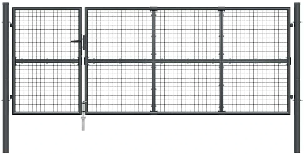Tinkliniai sodo vartai, antracito spalvos, 350x175cm, plienas