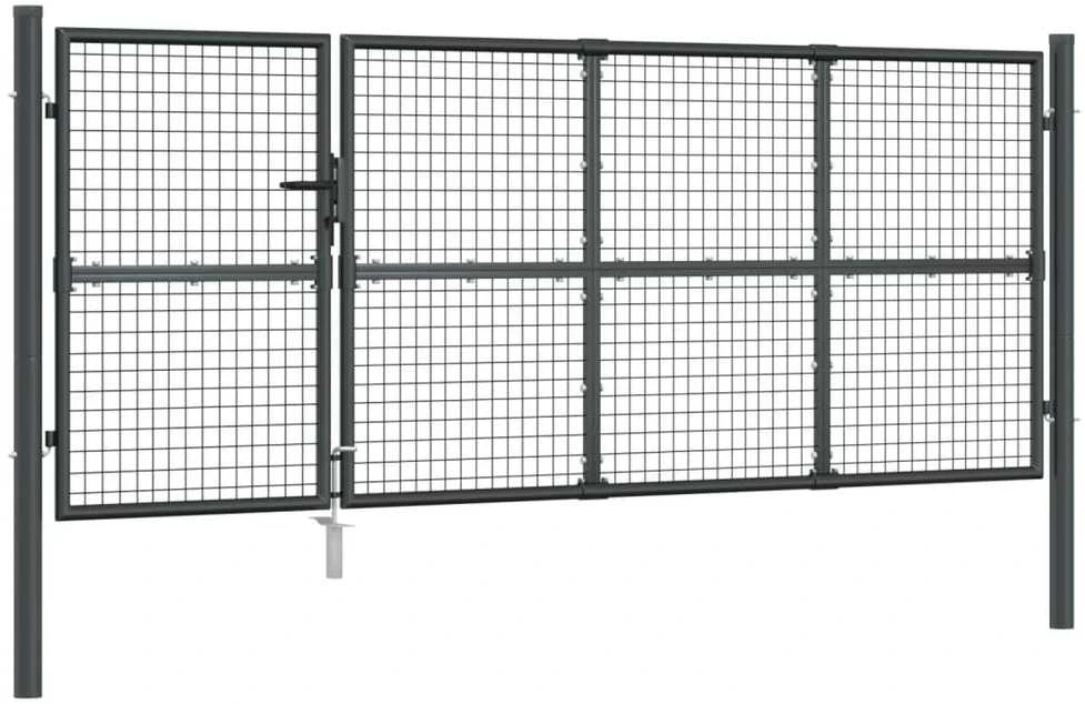 Tinkliniai sodo vartai, antracito spalvos, 350x175cm, plienas