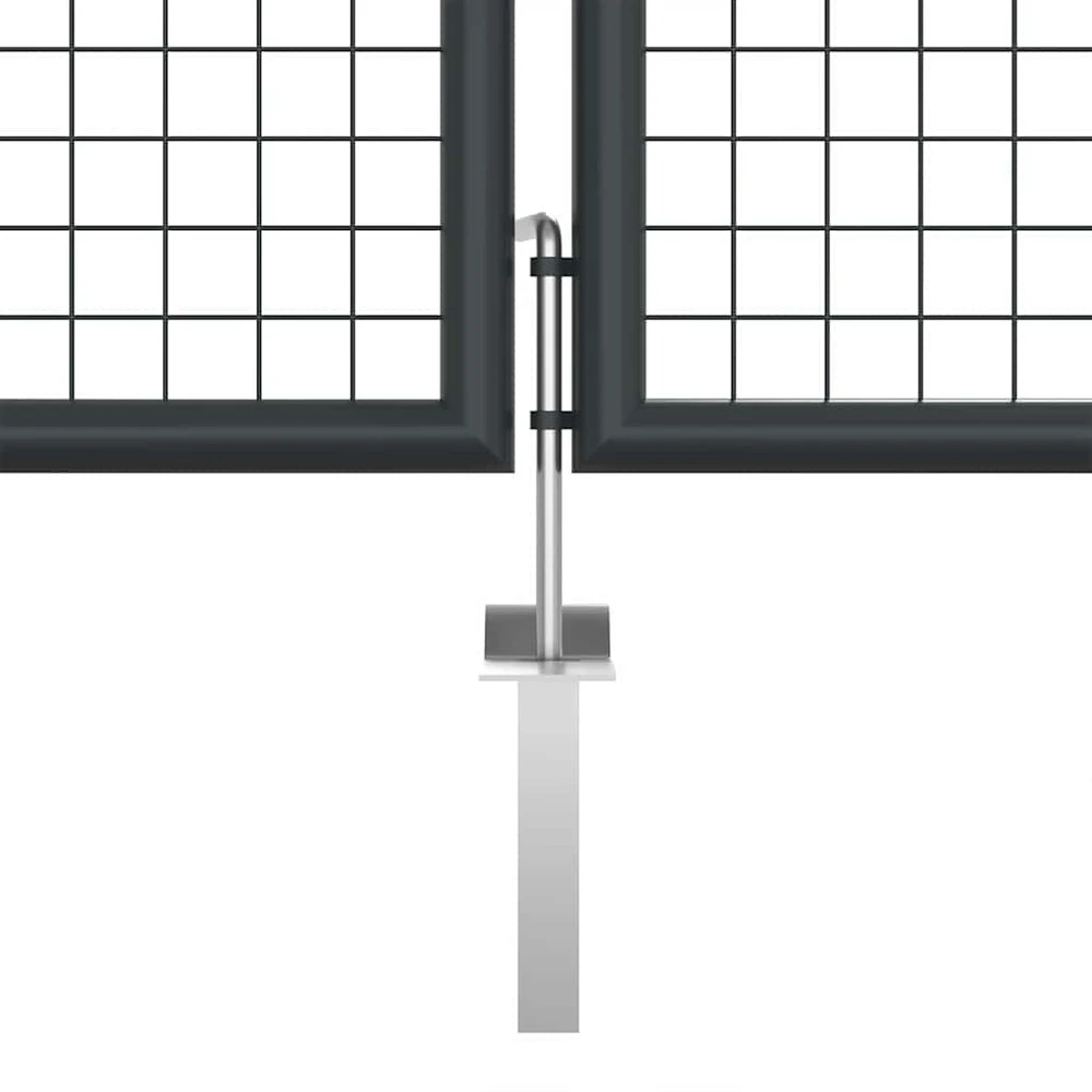 Tinkliniai sodo vartai, pilki, 400x175cm, galvanizuotas plienas