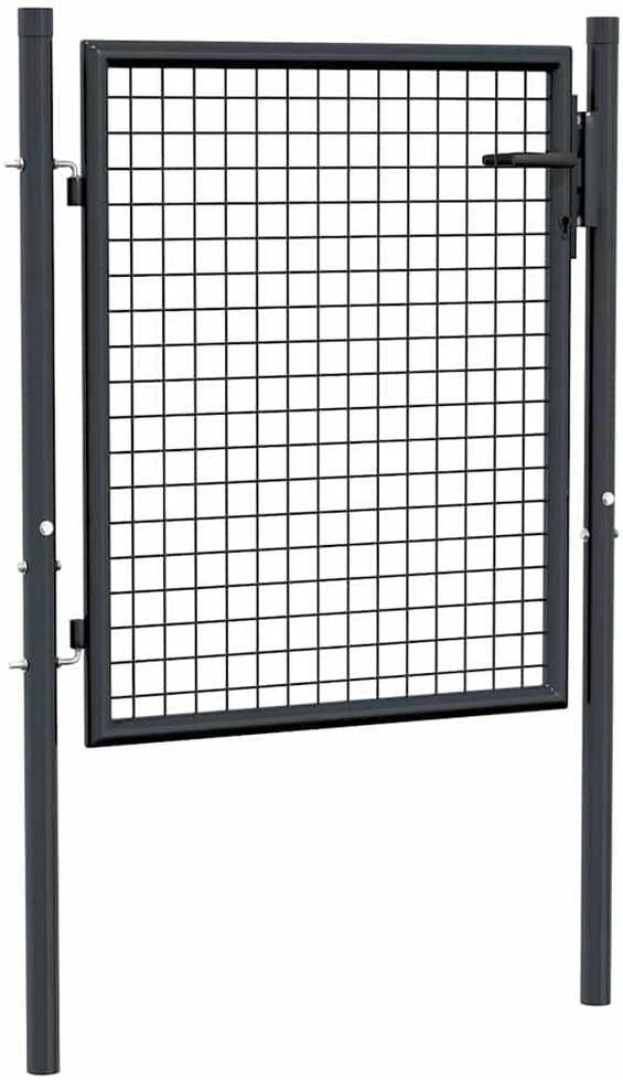 Tinkliniai sodo vartai, pilki, 100x125cm, galvanizuotas plienas