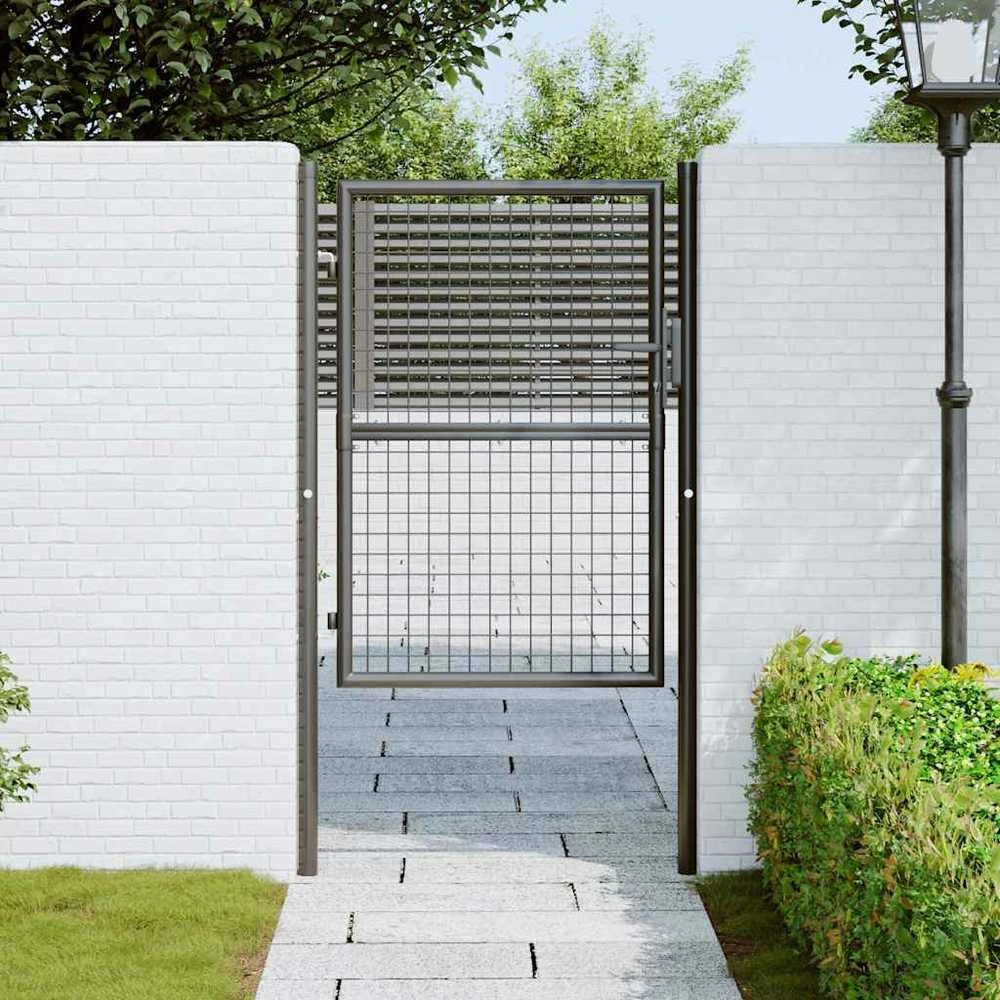 Tinkliniai sodo vartai, pilki, 100x175cm, galvanizuotas plienas