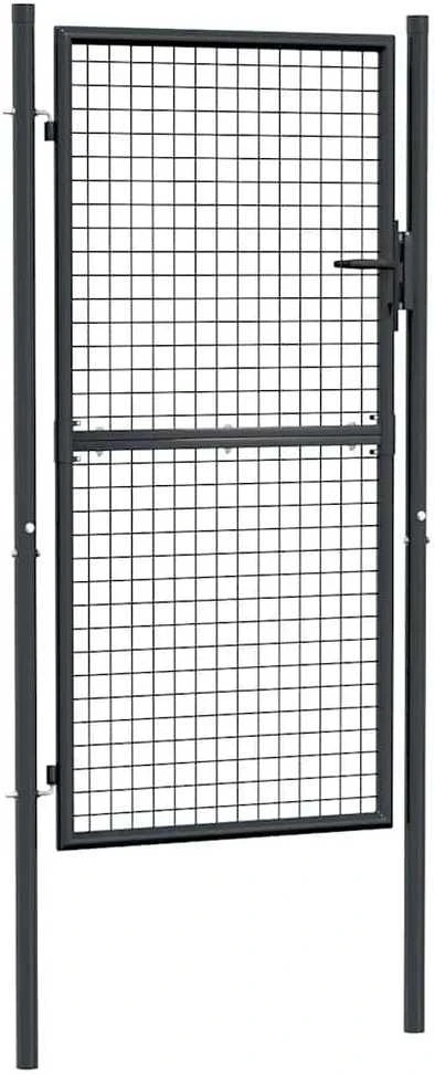 Tinkliniai sodo vartai, pilki, 100x225cm, galvanizuotas plienas