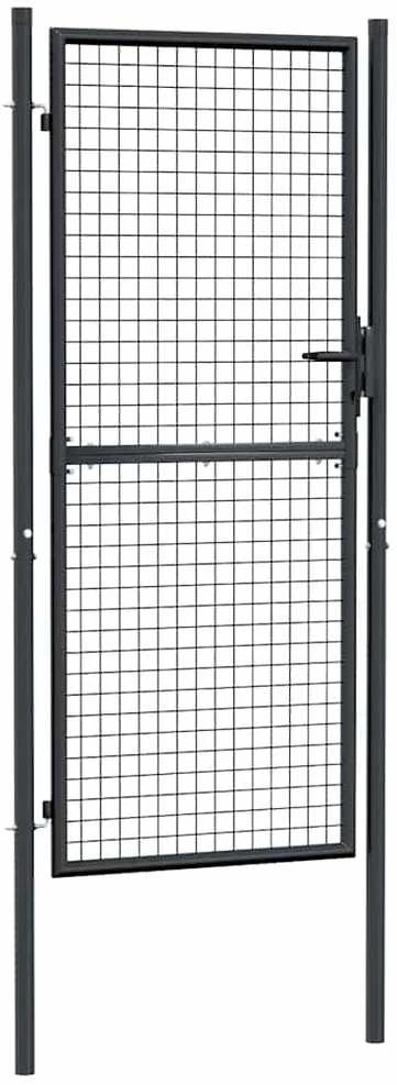 Tinkliniai sodo vartai, pilki, 100x250cm, galvanizuotas plienas