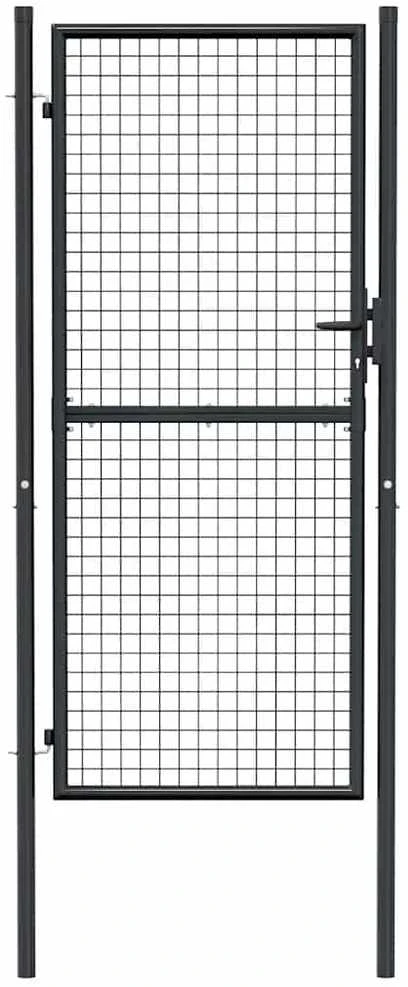 Tinkliniai sodo vartai, pilki, 100x250cm, galvanizuotas plienas