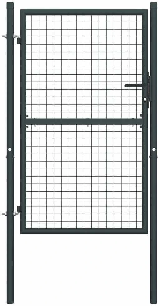 Tinkliniai sodo vartai, pilki, 100x250cm, galvanizuotas plienas