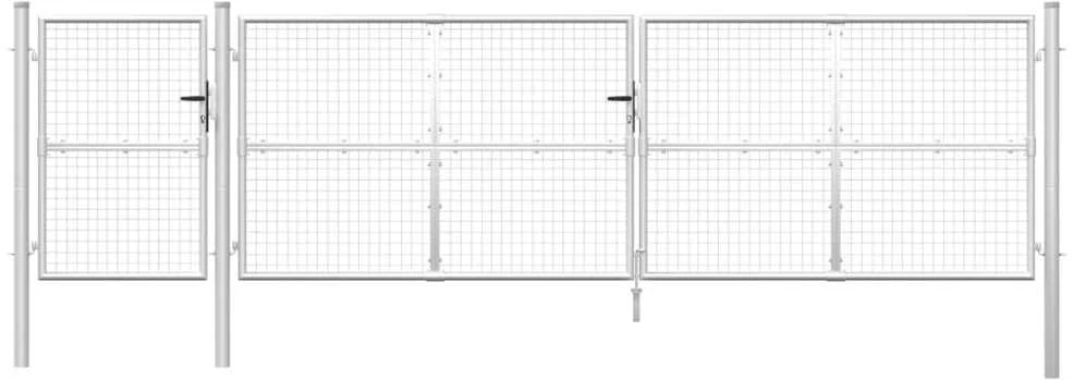 Tinkliniai sodo vartai, sidabrinės spalvos, 500x175 cm, plienas