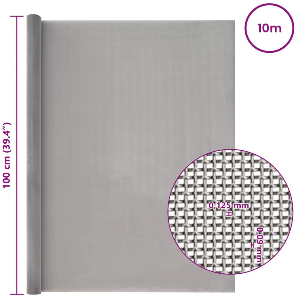 Tinklinis ekranas 100 x 1000 cm 120 Mesh Sidabrinė